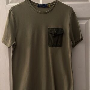 Polo by Ralph Lauren Men's Khaki Green Tee